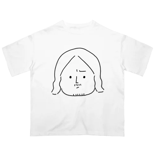 「ル」の人(ひげ) オーバーサイズTシャツ