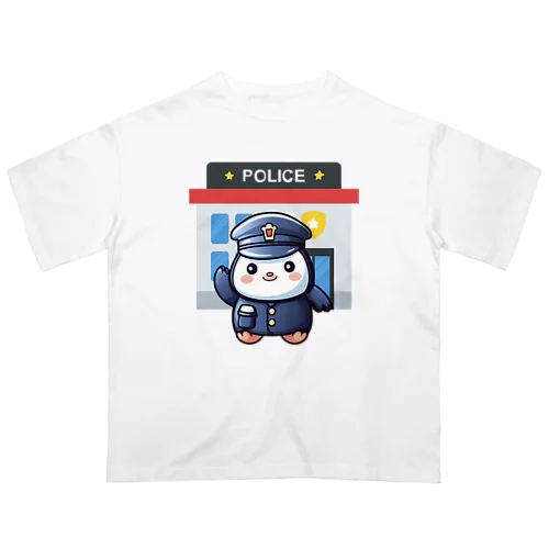 ペンギン警察官 オーバーサイズTシャツ