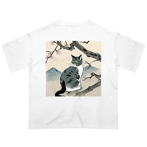 浮世絵猫 Oversized T-Shirt