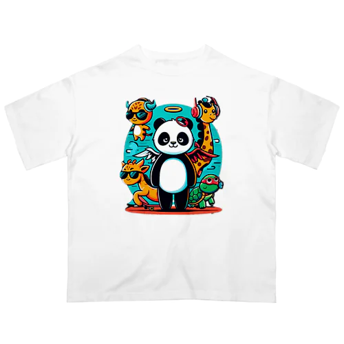 パンダと仲間たち オーバーサイズTシャツ