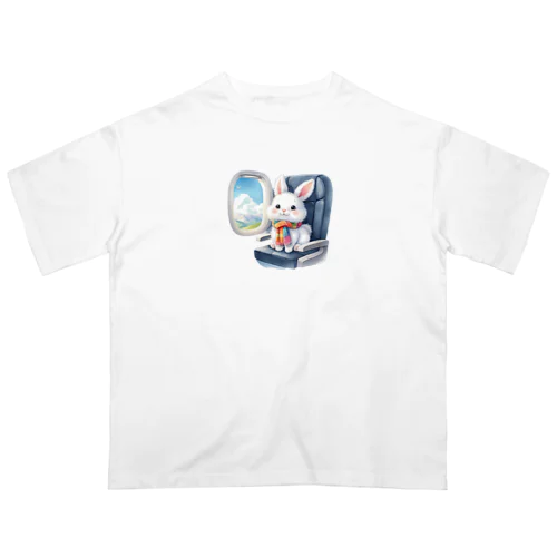 Sitting rabbit（座るウサギ） Oversized T-Shirt