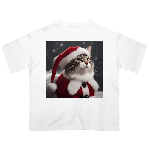 猫のサンタさん Oversized T-Shirt