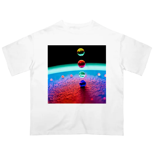 Particles‘ World(AI -Aided Design)-Square Pics オーバーサイズTシャツ