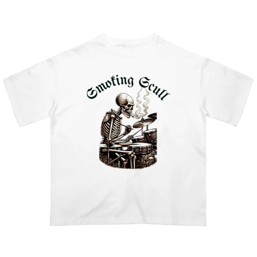 smoking　skull （ドラムバージョン） オーバーサイズTシャツ