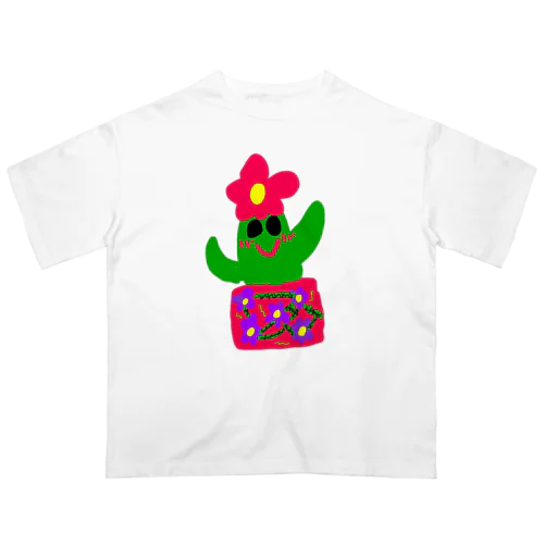 花サボちゃん オーバーサイズTシャツ