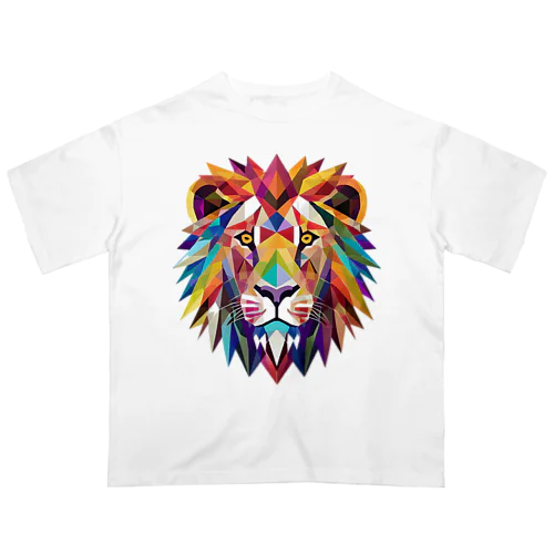 カラフルなライオン オーバーサイズTシャツ