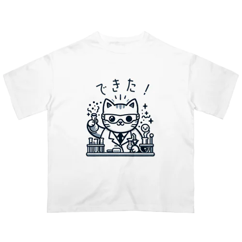 発明家の猫ちゃん オーバーサイズTシャツ