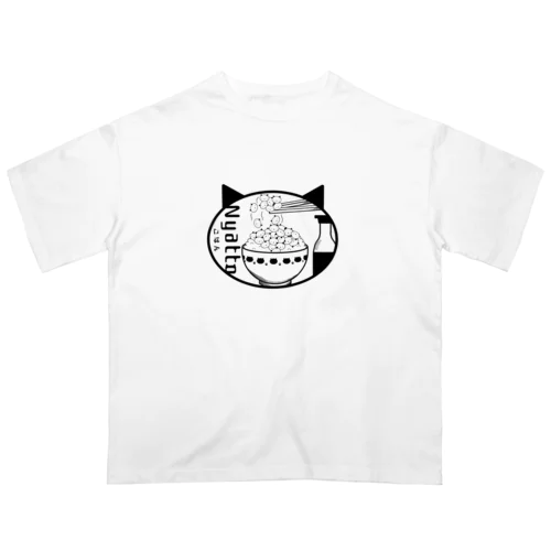 にゃっとうごはん オーバーサイズTシャツ