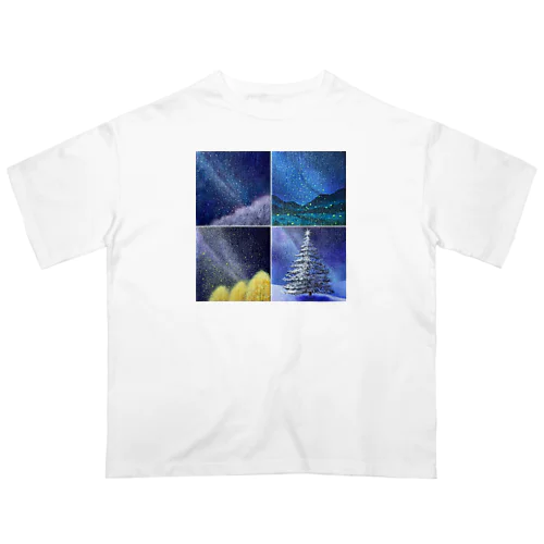 「四季と星」の4部作 Oversized T-Shirt