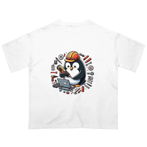 働くペンギン Oversized T-Shirt