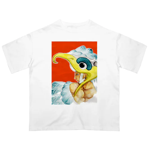 The bird warrior――feat. Cacaxtla site Oversized T-Shirt