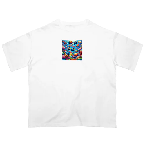 熱帯の楽園 - 色鮮やかな魚の世界 Oversized T-Shirt