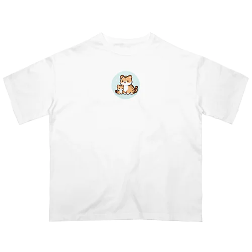 ほっこりタイガーファミリー オーバーサイズTシャツ