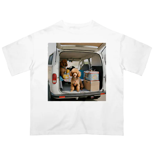 Vanlife dog 可愛いトイプードル オーバーサイズTシャツ