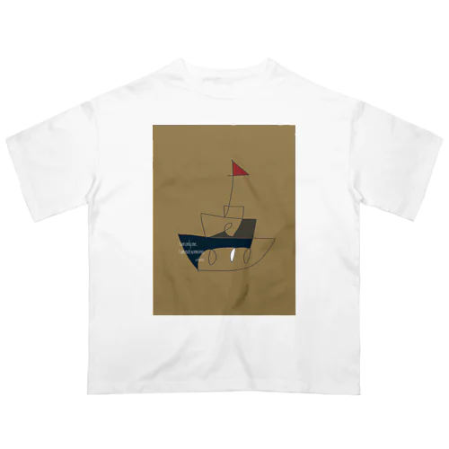 一筆書き船 オーバーサイズTシャツ