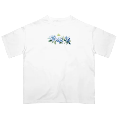 紫陽花柄のグッズ Oversized T-Shirt