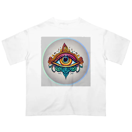 オレンジの第3のeye オーバーサイズTシャツ