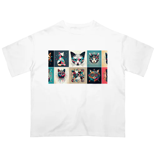 ねこ オーバーサイズTシャツ