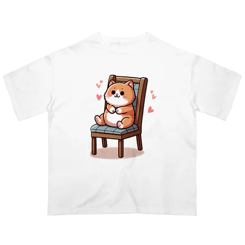 ひざのっけねこ オーバーサイズTシャツ