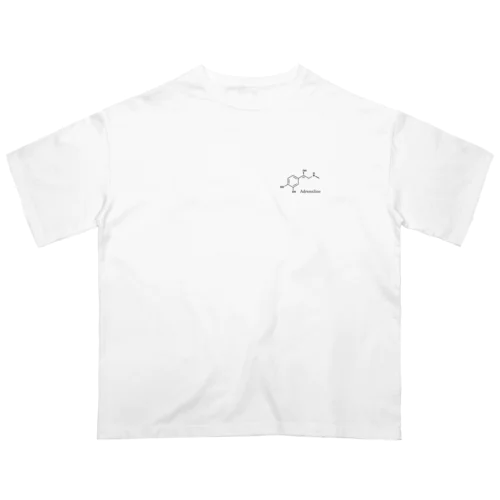 化学構造式　アドレナリン（ワンポイント） Oversized T-Shirt