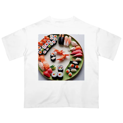 寿司（折り紙風アート） オーバーサイズTシャツ