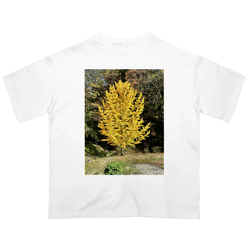 安曇野のイチョウの写真グッズ オーバーサイズTシャツ