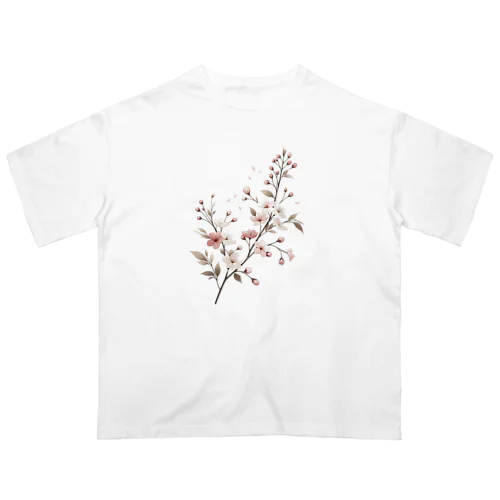 春の息吹 - 桜のデザイン オーバーサイズTシャツ