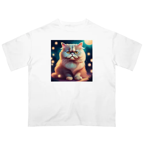 ごきげんなペルシャ猫 Oversized T-Shirt