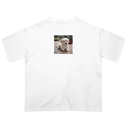 可愛い犬のイラストグッズ オーバーサイズTシャツ