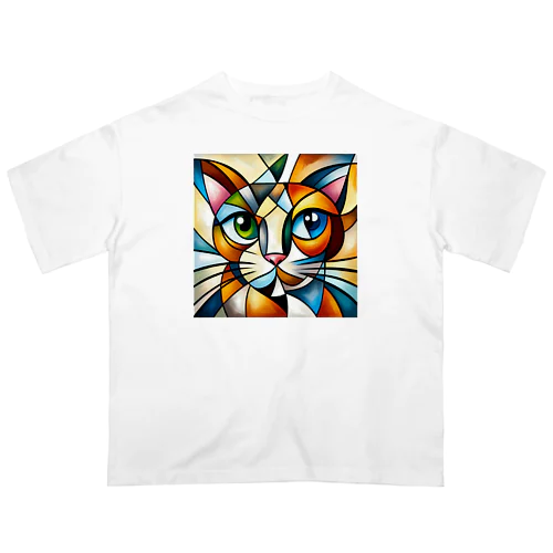 アートなネコ オーバーサイズTシャツ