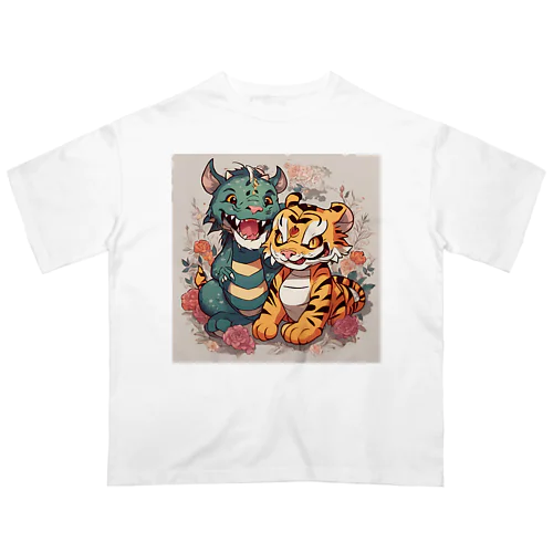 Prettywithタイガー＆ドラゴン オーバーサイズTシャツ