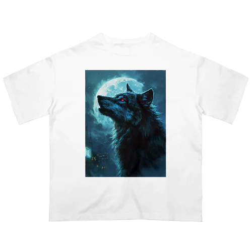 Tonight's moon is for wolves. オーバーサイズTシャツ