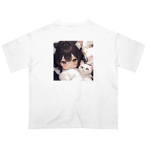 ね子ちゃんと子ネコ　む～ オーバーサイズTシャツ