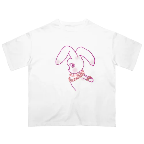 縄兎ちゃん/rope bunny （能登半島地震応援アイテム） オーバーサイズTシャツ