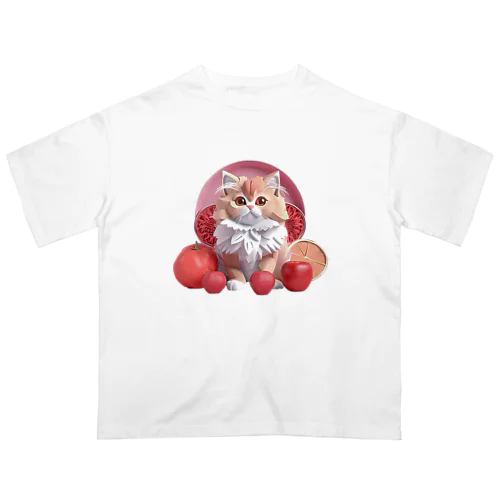 果物と子猫 オーバーサイズTシャツ