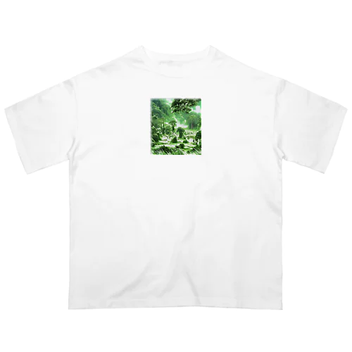 豊かな緑の風景 オーバーサイズTシャツ