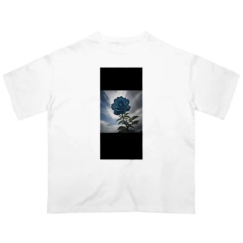 一輪の青い薔薇 Oversized T-Shirt