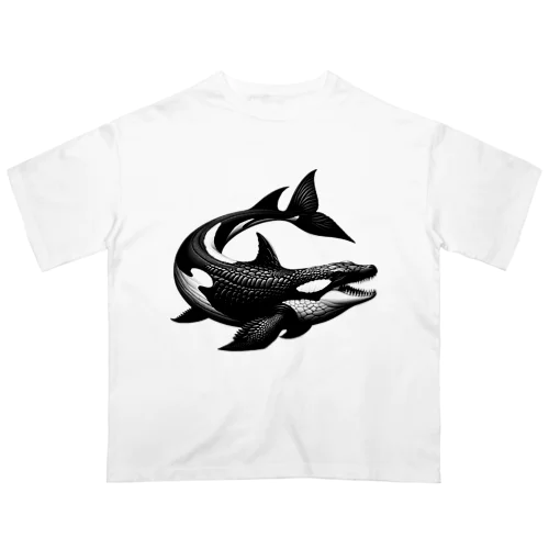 killer whale×crocodile=? オーバーサイズTシャツ