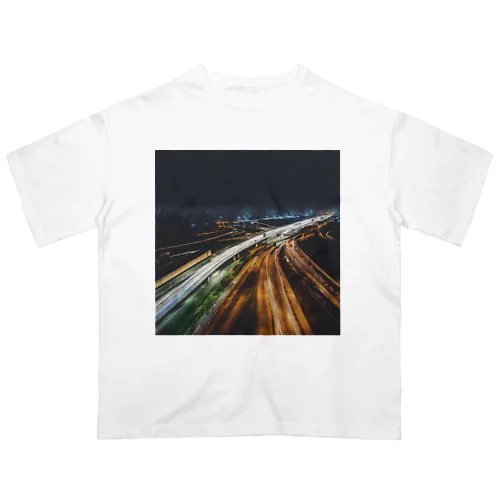 深夜の高速道路〜チルタイム〜 オーバーサイズTシャツ