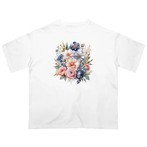 パステルカラーの花束 Oversized T-Shirt