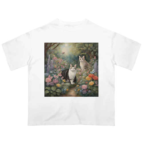 猫の楽園 オーバーサイズTシャツ