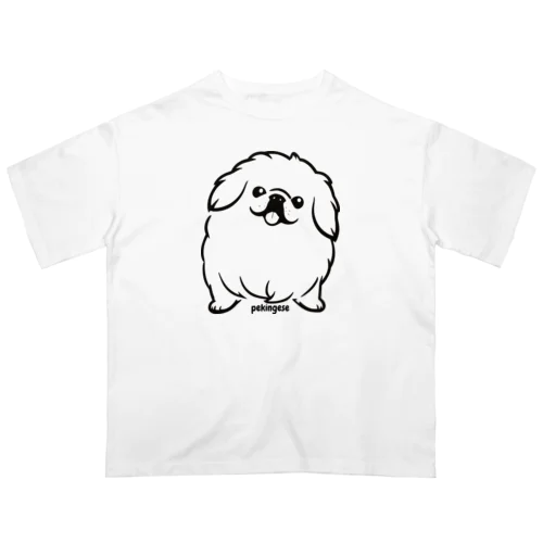 モノクロペキニーズちゃん オーバーサイズTシャツ