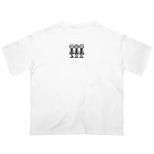 線人くん(3人ver) Oversized T-Shirt