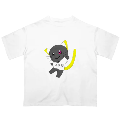 天使猫  困り ver. オーバーサイズTシャツ