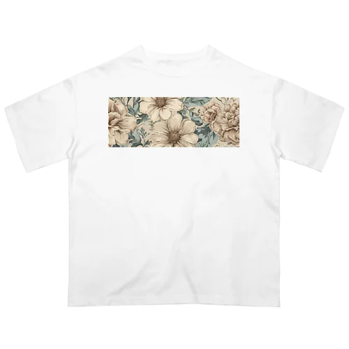 淡い花柄 上品 大人っぽい Oversized T-Shirt