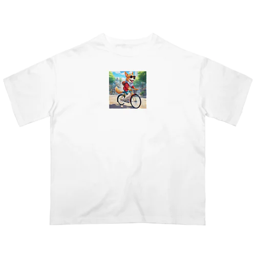 自転車サングラス犬 Oversized T-Shirt