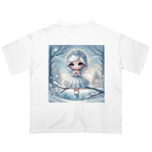 霜のキス - 雪原の小さな守護者 オーバーサイズTシャツ