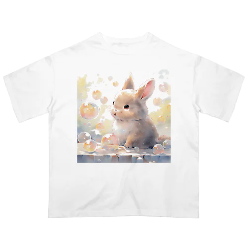 うさぎとシャボン玉｡.:*･ﾟ オーバーサイズTシャツ