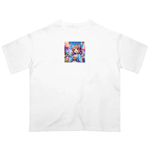 Colorful girl / type1 オーバーサイズTシャツ