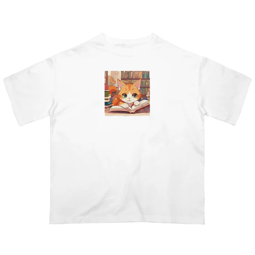 ほんよみかんねこ オーバーサイズTシャツ